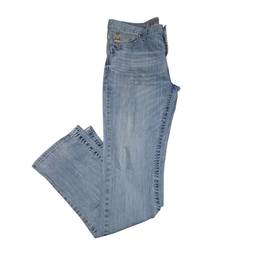 Cinch Ian Jeans Mens 34X34 Light Wash Slim Bootcut MB56336001